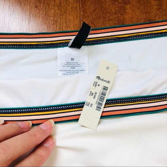 NWT Madewell Rainbow-Trimmed High-Waisted Bikini M - Picture 5 of 9